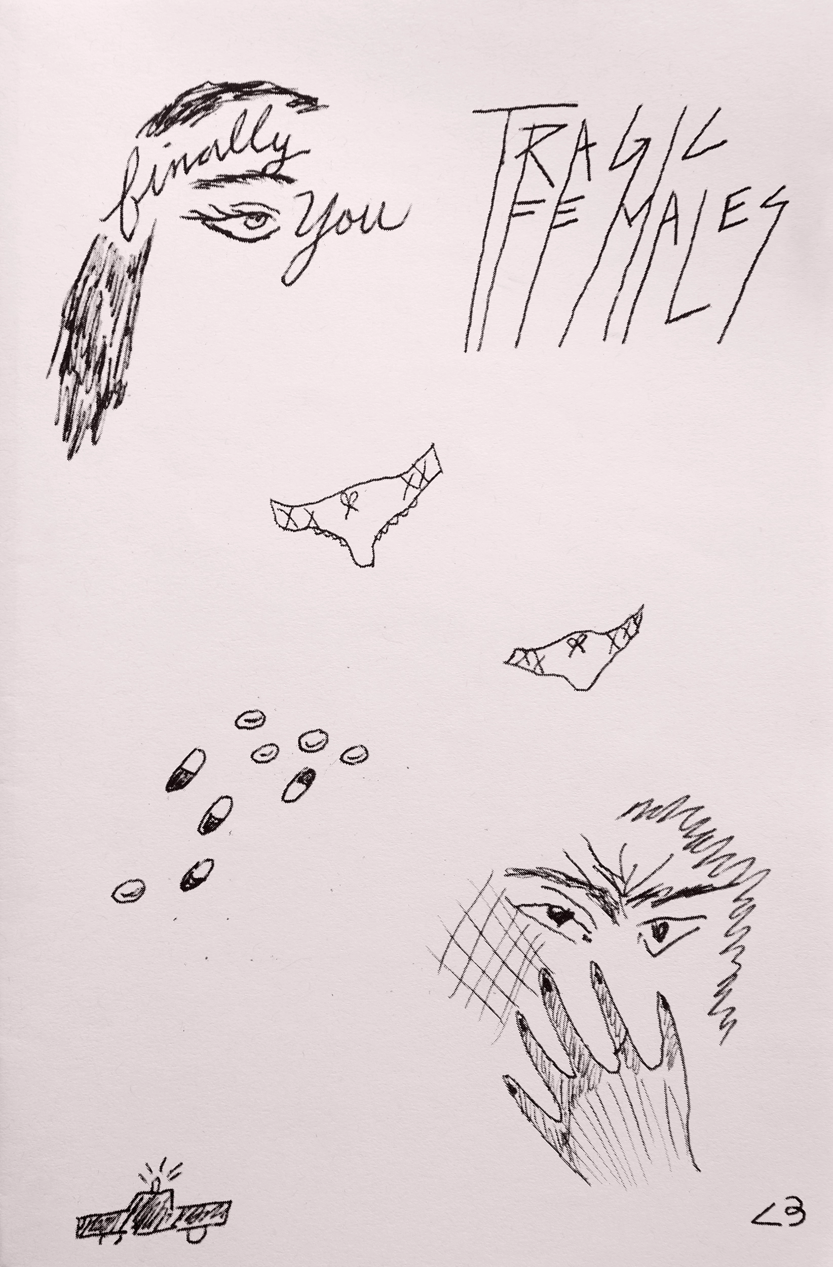 tragic females — publication design for short story by Kim Jean, San&nbsp;Francisco.